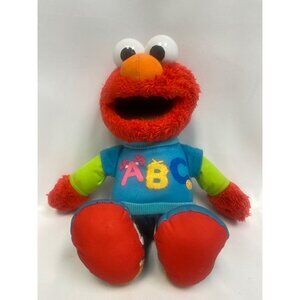 Sesame Street Talking ABC Elmo Push Alphabet Song Stuffed Animal Toy 2013 Hasbro